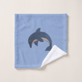 Groepering van de Dark Blue-dolfijnen Bad Handdoek (Wasdoekje)