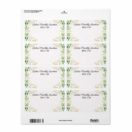 Groepering verzamelen Naam label rand rand label (Full Sheet)