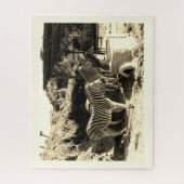 Groepering zebras legpuzzel (Verticaal)