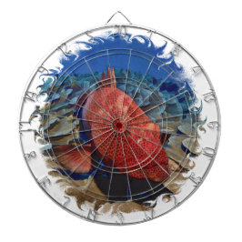 Groepervis op koraalgolfbal dartbord