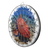 Groepervis op koraalgolfbal dartbord (Voorkant Rechts)