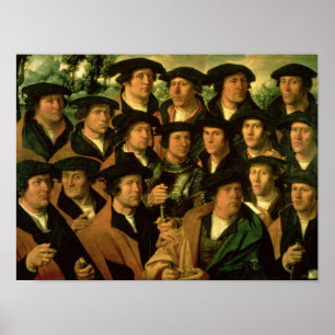 Groepportret van de afschietende onderneming poster