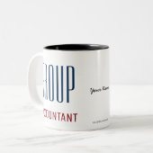 "GROEPSACCOUNTANT" TWEEKLEURIGE KOFFIEMOK (Voorkant links)