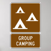 Groepscamping Bord Poster (Voorkant)
