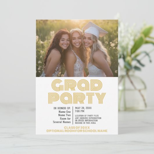 Groepsfeest van het Afstuderen - Joint Afstudeerde Kaart (Staand voorkant)