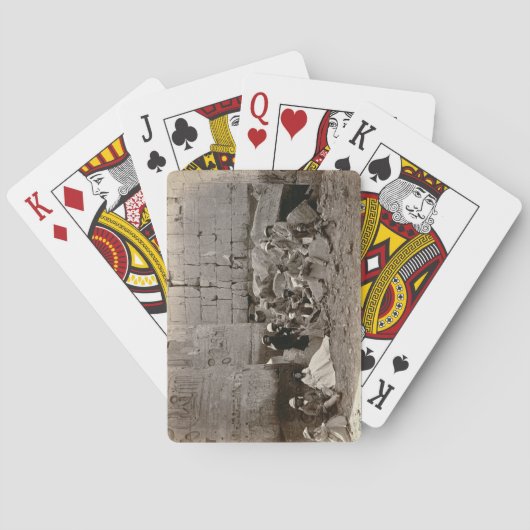 Groepsfoto in de kolf van Karnak, T Speelkaarten (Achterkant)