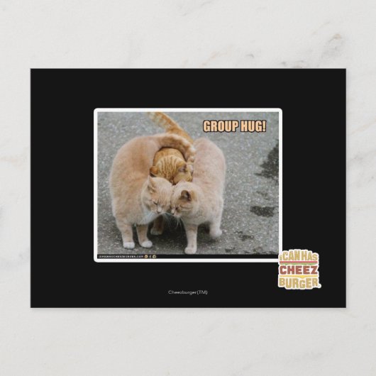 groepsknuffel briefkaart (Voorkant)