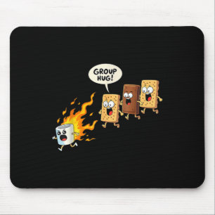 Groepsknuffel Marshmallow Kampvuur Smores Grappig  Muismat