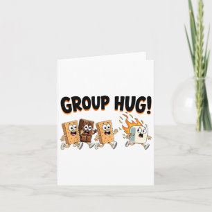 Groepsknuffel Marshmallow Smore Grappig Kamperen F Kaart