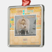 groepsknuffel metalen ornament (Links)