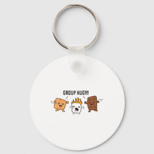 Groepsknuffel S'mores Kampvuur Marshmallow Chocola Sleutelhanger