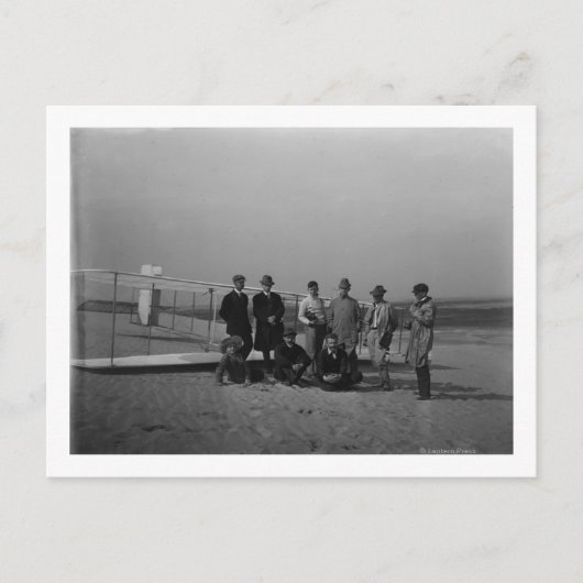 Groepsportret voor zweefvliegtuig bij Kill Briefkaart (Voorkant)