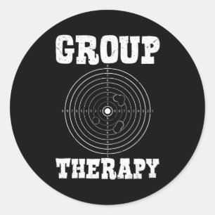 Groepstherapie Pro Pistolen Eigenaar Afzuigbereik  Ronde Sticker