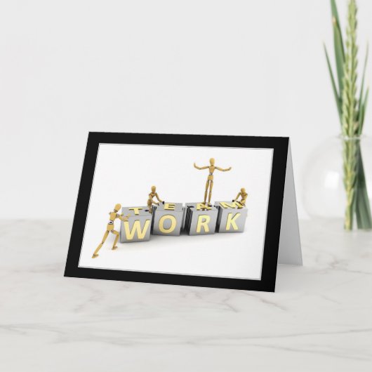 Groepswerk - dank u kaarden bedankkaart (Voorkant)