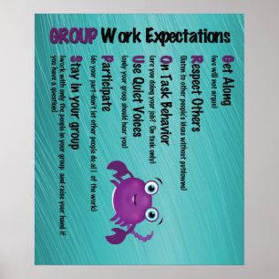 Groepswerkverwachtingen Classroom Poster