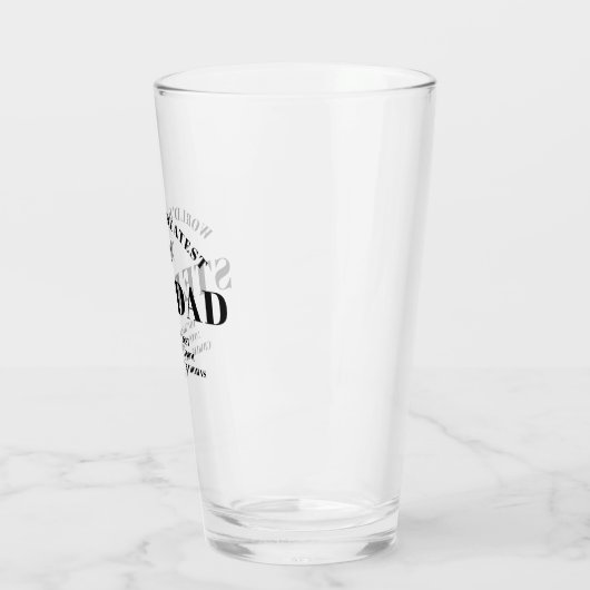 Groeste gepersonaliseerde STEPDAD zwarte Pint ter  Glas (Links)