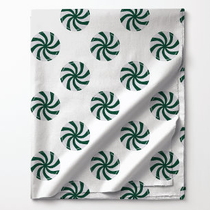 Groet- en Witte Pepermunt Swirl Snoepjes Stof
