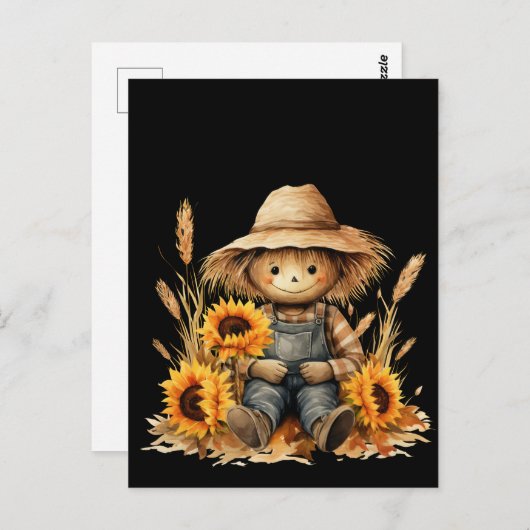 groet met vogelverschrikker briefkaart (Voorkant / Achterkant)