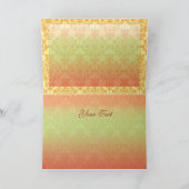 Groet- of uitnodigingskaart Sinaasappel rood groen (Binnen)