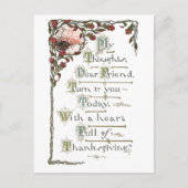   groet Thanksgiving Briefkaart (Voorkant)
