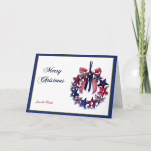 Groet van Kerstmis van de patriottische Kroon van Feestdagen Kaart