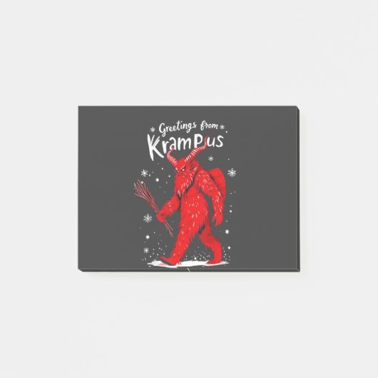 Groet van Krampus Kerstmis Post-it® Notes (Voorkant)