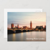 groet van londen briefkaart (Voorkant / Achterkant)