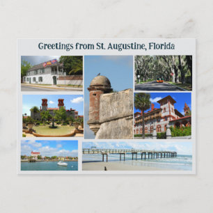 Groet van St. Augustine Ansichtkaart Briefkaart