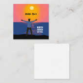 Groeten aan de zon Custom Vierkante Visitekaartje (Voorkant / Achterkant)