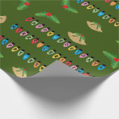 Groeten en nieuwjaar van de marine cadeaupapier (Hoek)