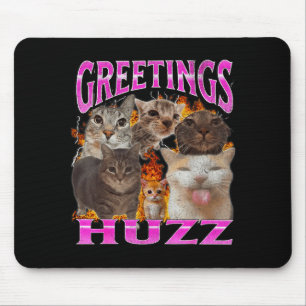 Groeten Huzz Grappige Kat Meme Bootleg Grafisch Ma Muismat