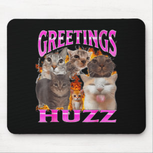 Groeten Huzz Grappige Kat Meme Bootleg Grafisch Ma Muismat