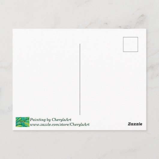 Groeten of Jouw tekst op Cute Chameleon Briefkaart (Achterkant)