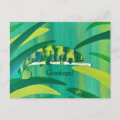 Groeten of Jouw tekst op Cute Chameleon Briefkaart (Voorkant)