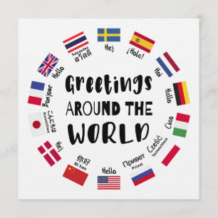 Groeten over de hele wereld, Hallo in alle talen Kaart