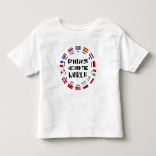 Groeten over de hele wereld, Hallo in alle talen Kinder Shirts