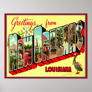 Groeten uit 1940 van New Orleans Poster