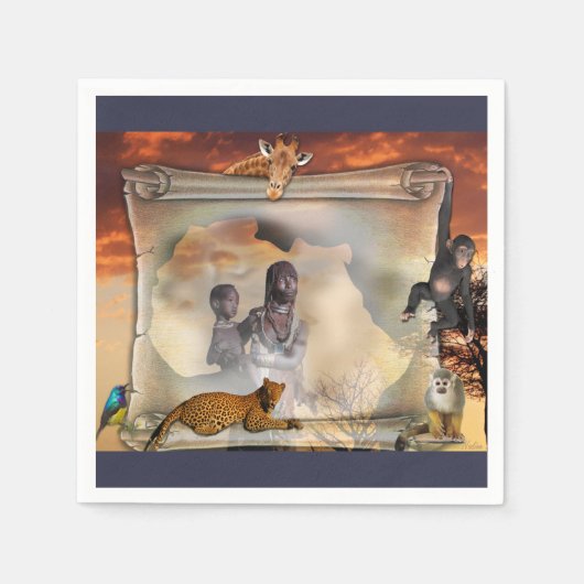 Groeten uit Afrika Servet (Voorkant)