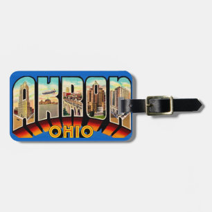 Groeten uit Akron Ohio Bagagelabel
