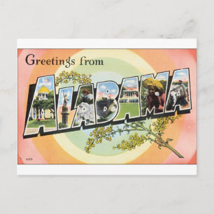 Groeten uit Alabama! Briefkaart