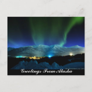 Groeten uit Alaska Aurora Briefkaart