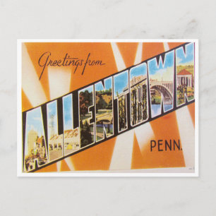 Groeten uit Allentown, Pennsylvania Briefkaart