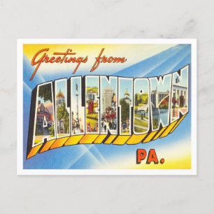 Groeten uit Allentown, Pennsylvania Travel Briefkaart