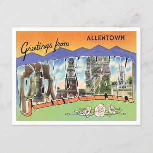 Groeten uit Allentown, Pennsylvania Travel Briefkaart