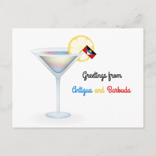 Groeten uit Antigua en Barbuda Cocktail Kaart