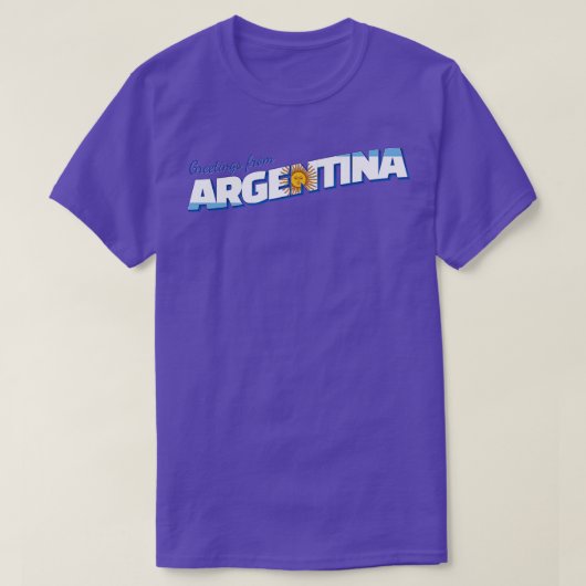 Groeten uit Argentinië  stijl retro souve T-shirt (Design voorkant)