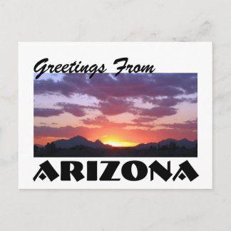 Groeten uit Arizona! Desert Mountain Sunset Briefkaart