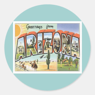 Groeten uit Arizona Ronde Sticker
