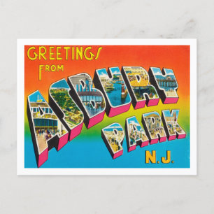 Groeten uit Asbury Park, New York Travel Briefkaart