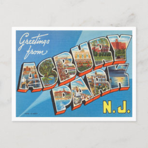 Groeten uit Asbury Park, New York Travel Briefkaart